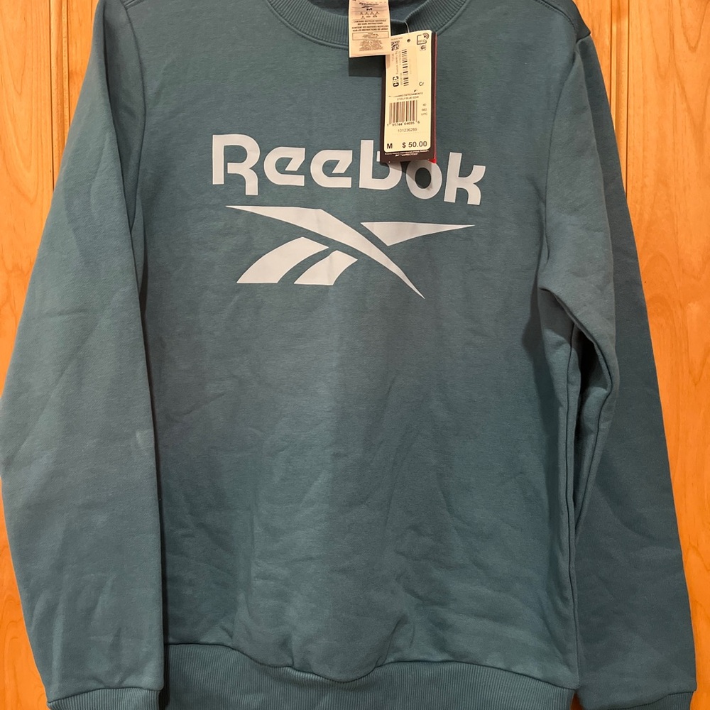 NWT Reebok Women’s Blue Sweatshirt Iconic Logo Comfort
